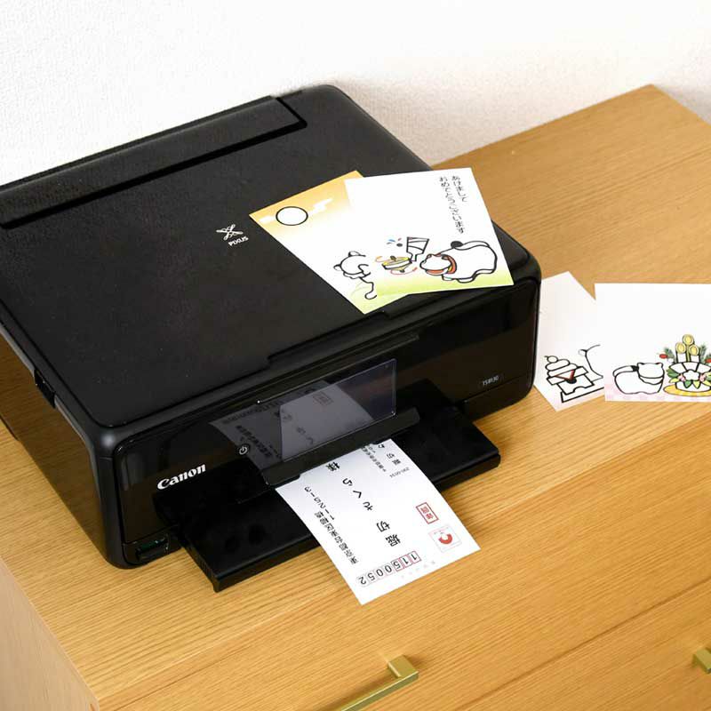 宛名面、裏面共にインクジェットで印刷することが出来ます。<br>※必ず布を貼る前に印刷をしてください。