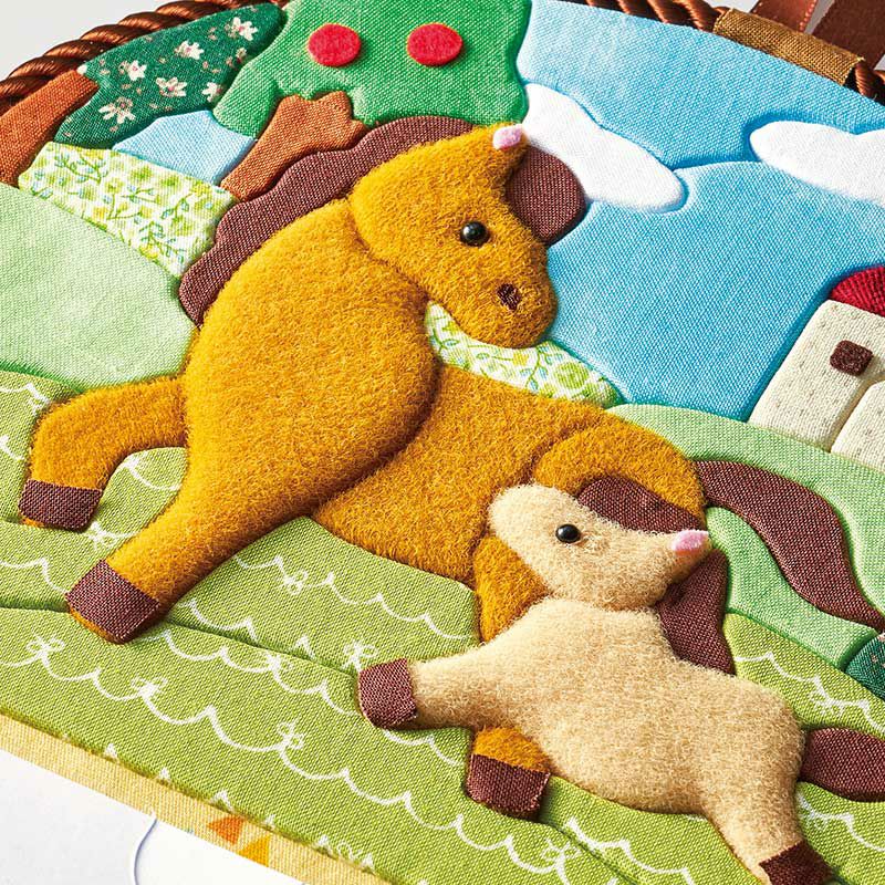 パッチワーク風の立体感のある仕上がり