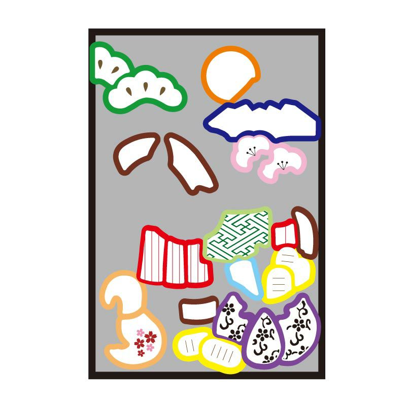 絵柄シールを貼る前の下絵