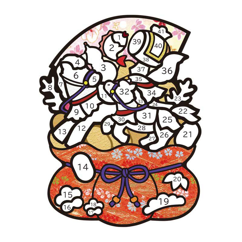 シールを貼る下絵