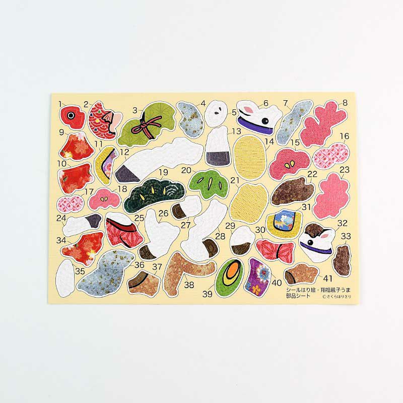 下絵に貼るシール