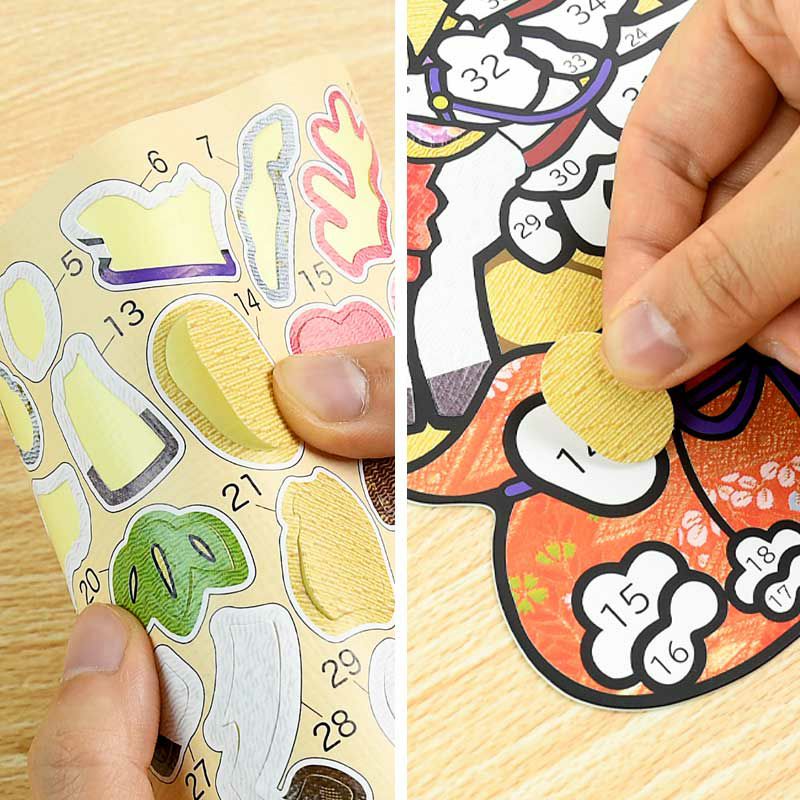 剥がしやすいシールと張り剥がしのできる台紙で、失敗なく楽しんでお作りいただけます