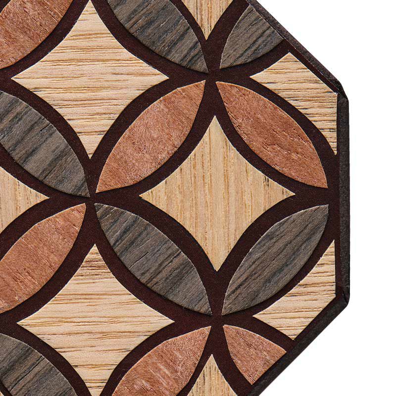 円形が連なり無限に広がる、縁起の良い七宝文様