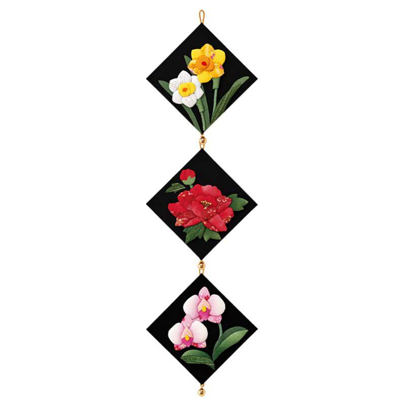 三連タペストリー・冬麗の花｜株式会社さくらほりきり