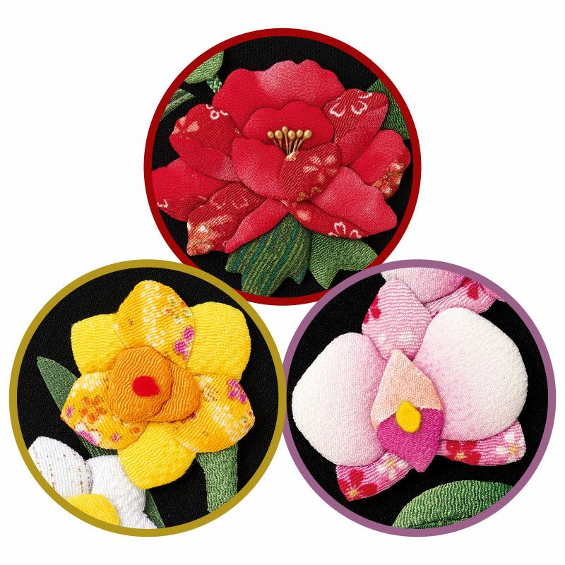 三連タペストリー・冬麗の花｜株式会社さくらほりきり