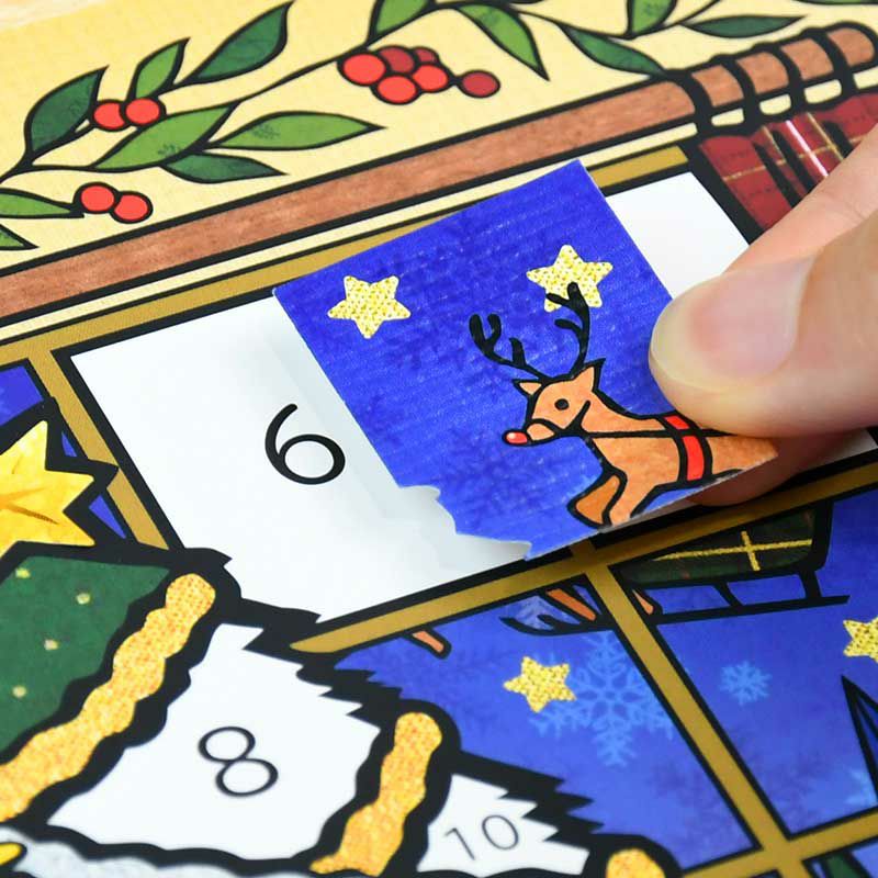 下絵は特殊加工されているので、剥がして貼り直すことができます