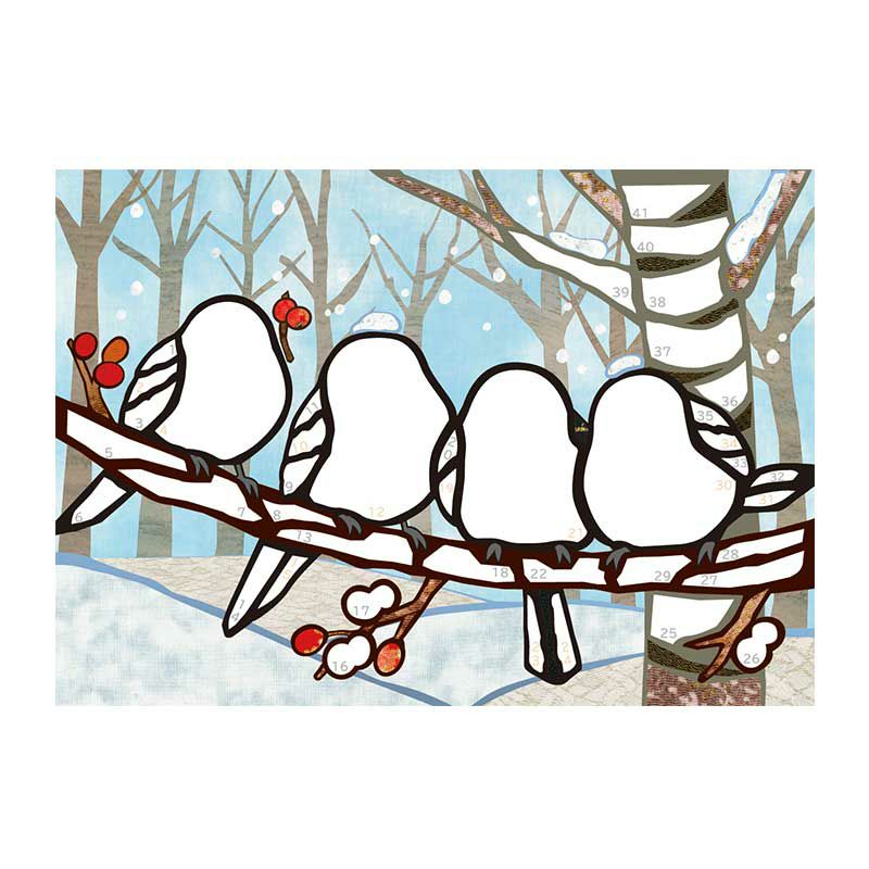 細かい部分はあらかじめ下絵に印刷されています