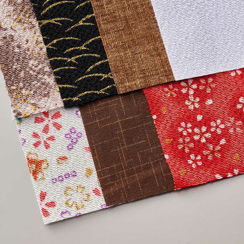 7枚の布を使用  布の質感を楽しみながら作ることができます"