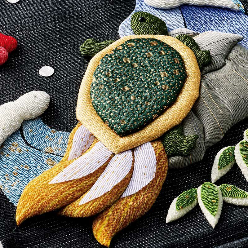 押し絵、タペストリ－　福すけ ロングタペストリー・福寿鶴亀｜株式会社さくらほりきり