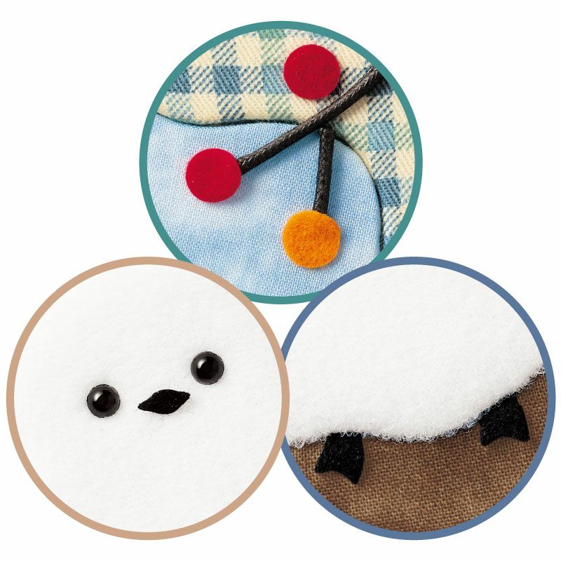 細かいパーツは貼るだけでかんたんに仕上げることができます。