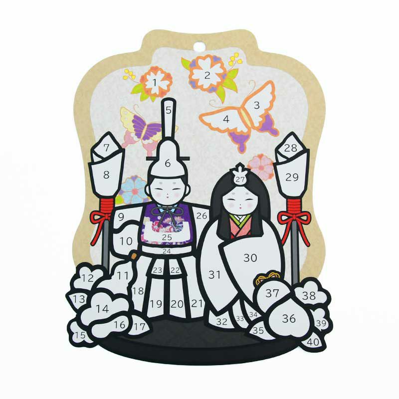 シールを貼る下絵