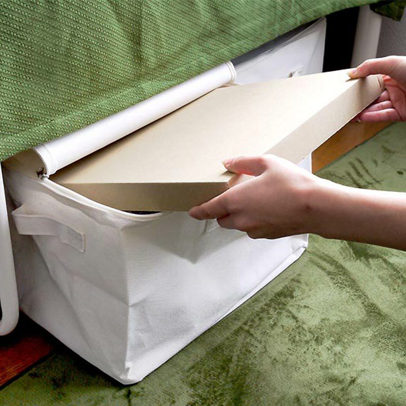 額の箱に入れれば、コンパクトに保管ができます