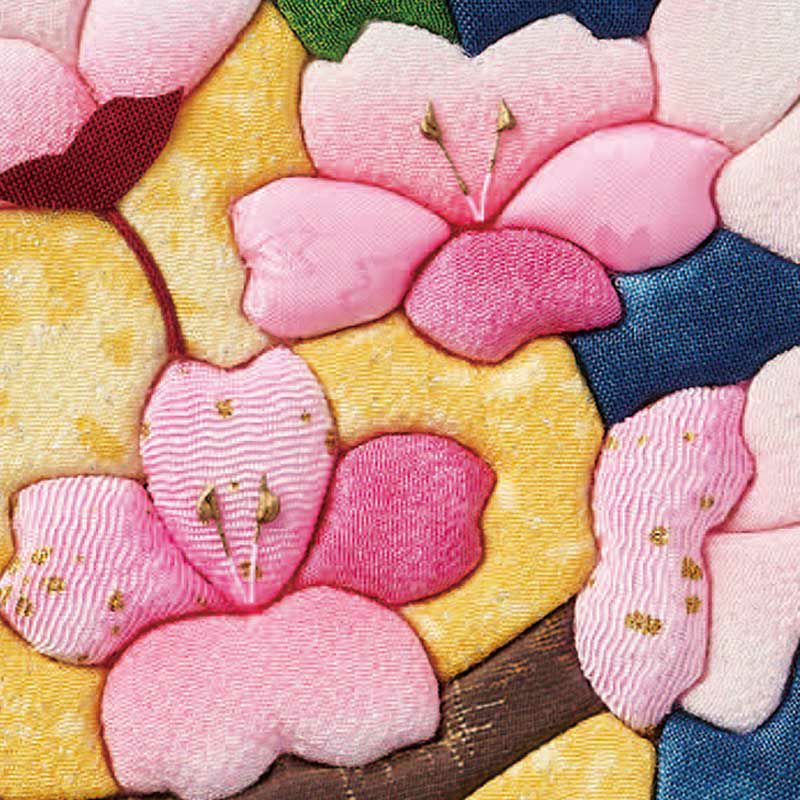 パッチワークキルト風の立体感のある仕上がり