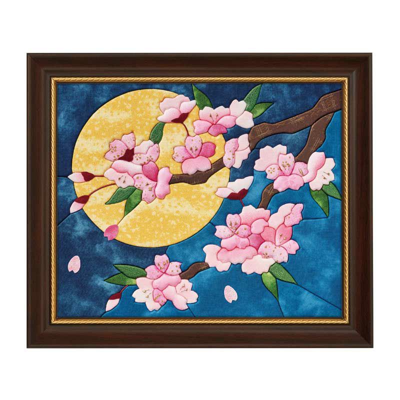 田中八絵、【和み桜（なごみざくら）】、希少な額装用画集より、美品 きめこみ・月夜の桜｜株式会社さくらほりきり