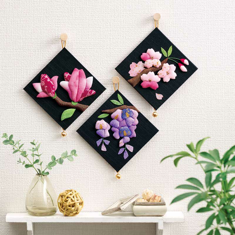 三連タペストリー・春薫の花｜株式会社さくらほりきり