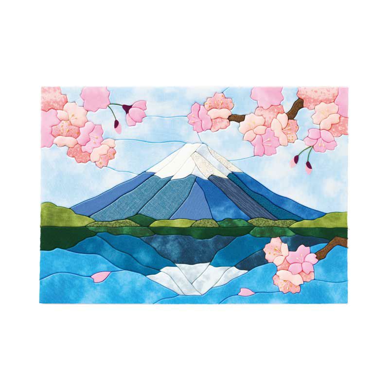 きめこみ特大・鏡富士に桜｜株式会社さくらほりきり