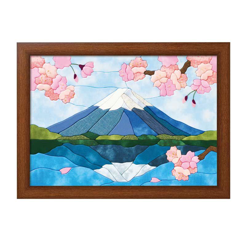 きめこみ特大・鏡富士に桜｜株式会社さくらほりきり