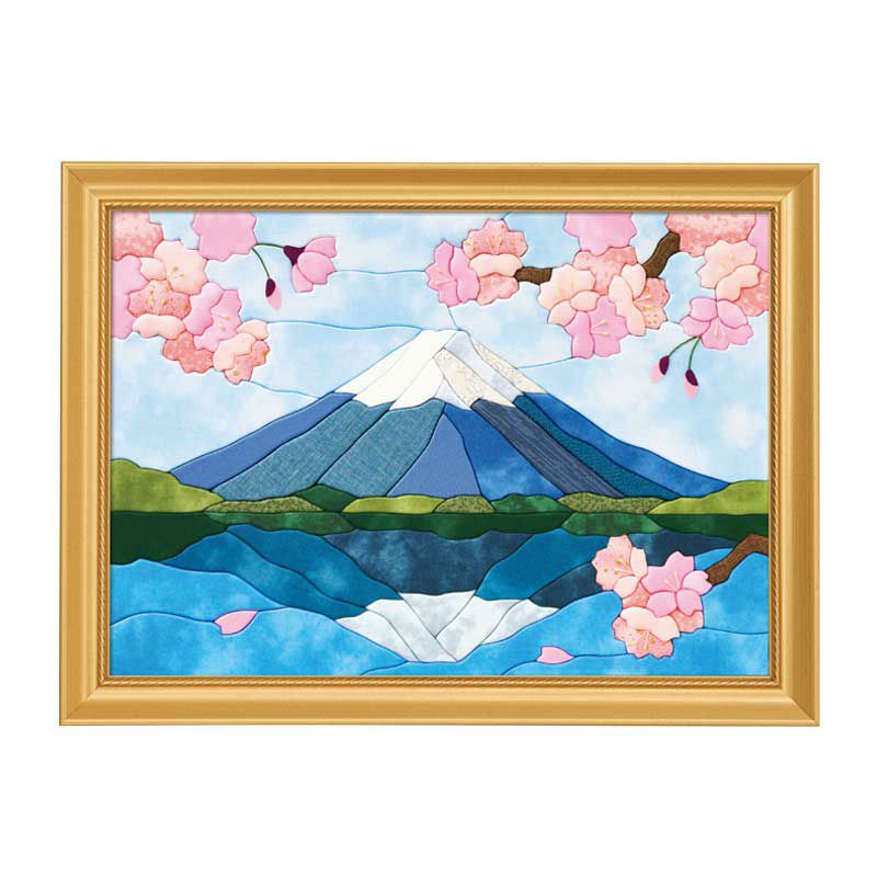 きめこみ特大・鏡富士に桜｜株式会社さくらほりきり