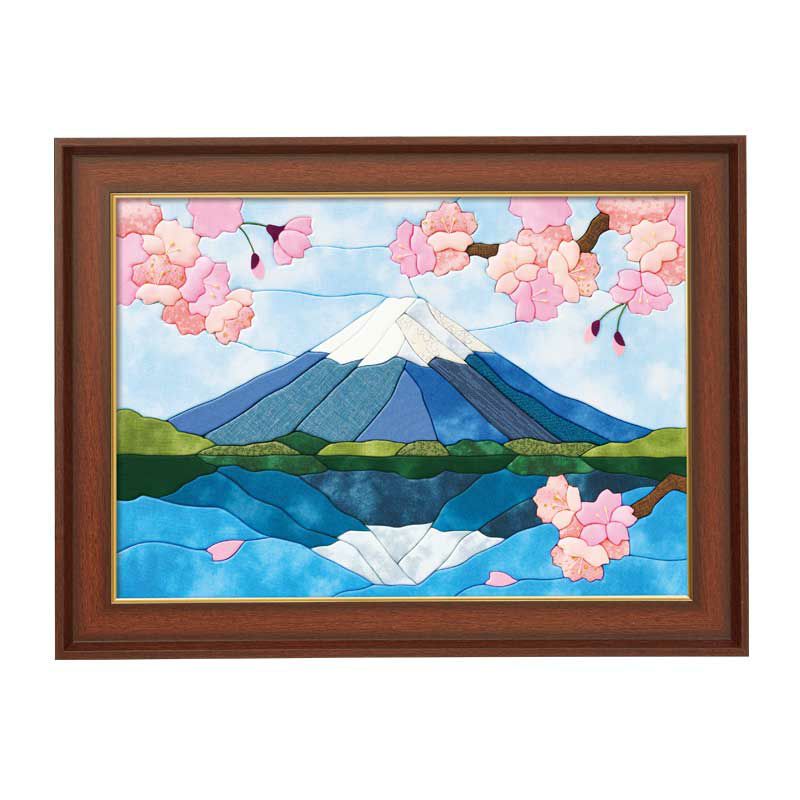 きめこみ特大・鏡富士に桜｜株式会社さくらほりきり